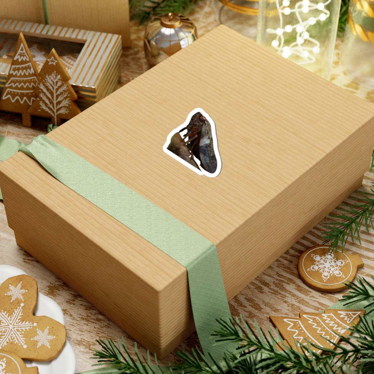 Leafhopper Illustration Kiss-Cut Sticker | Insect Laptop Decal