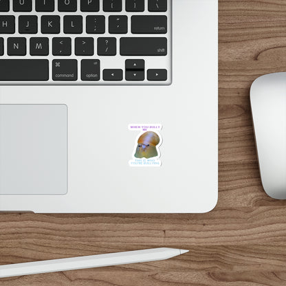 Snail Die-Cut Stickers, Adorable Animal Decal for Journal, Laptop, Water Bottle, Scrapbook, Cute Creature Design
