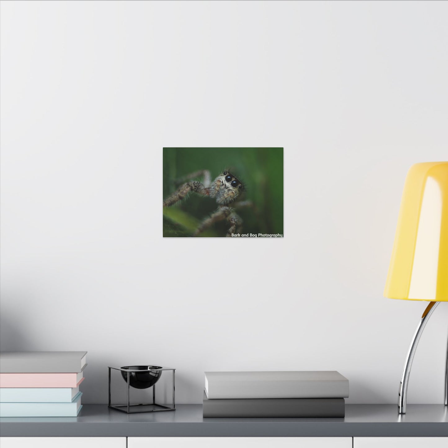 Nature-Inspired Spider Canvas Art, Unique Wall Decor, Home Aesthetic, Bug Lover's Gift, Greenery Design, Insect Wall Art, Eco-Friendly Decor